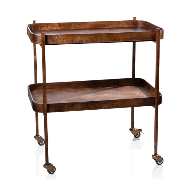 BENETEAU BAR CART BURL VENEER