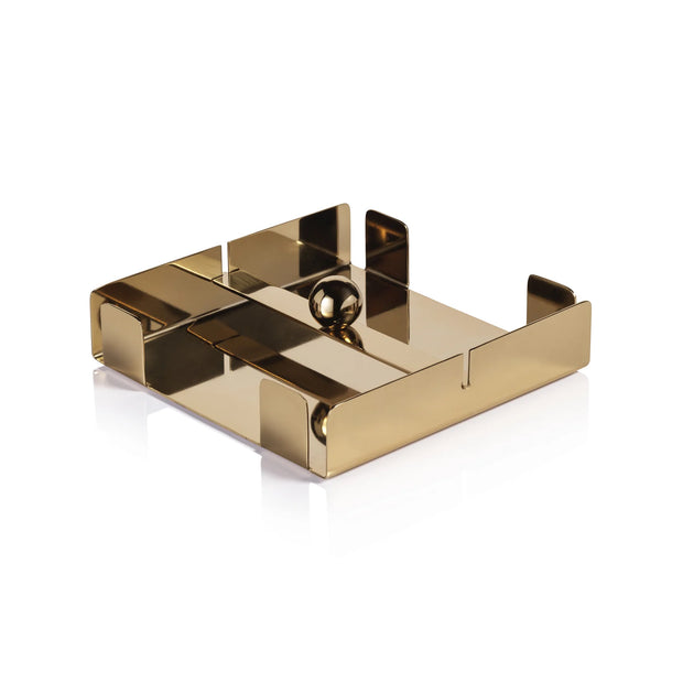 BASSO LUNCH NAPKIN HOLDER POLISHED GOLD