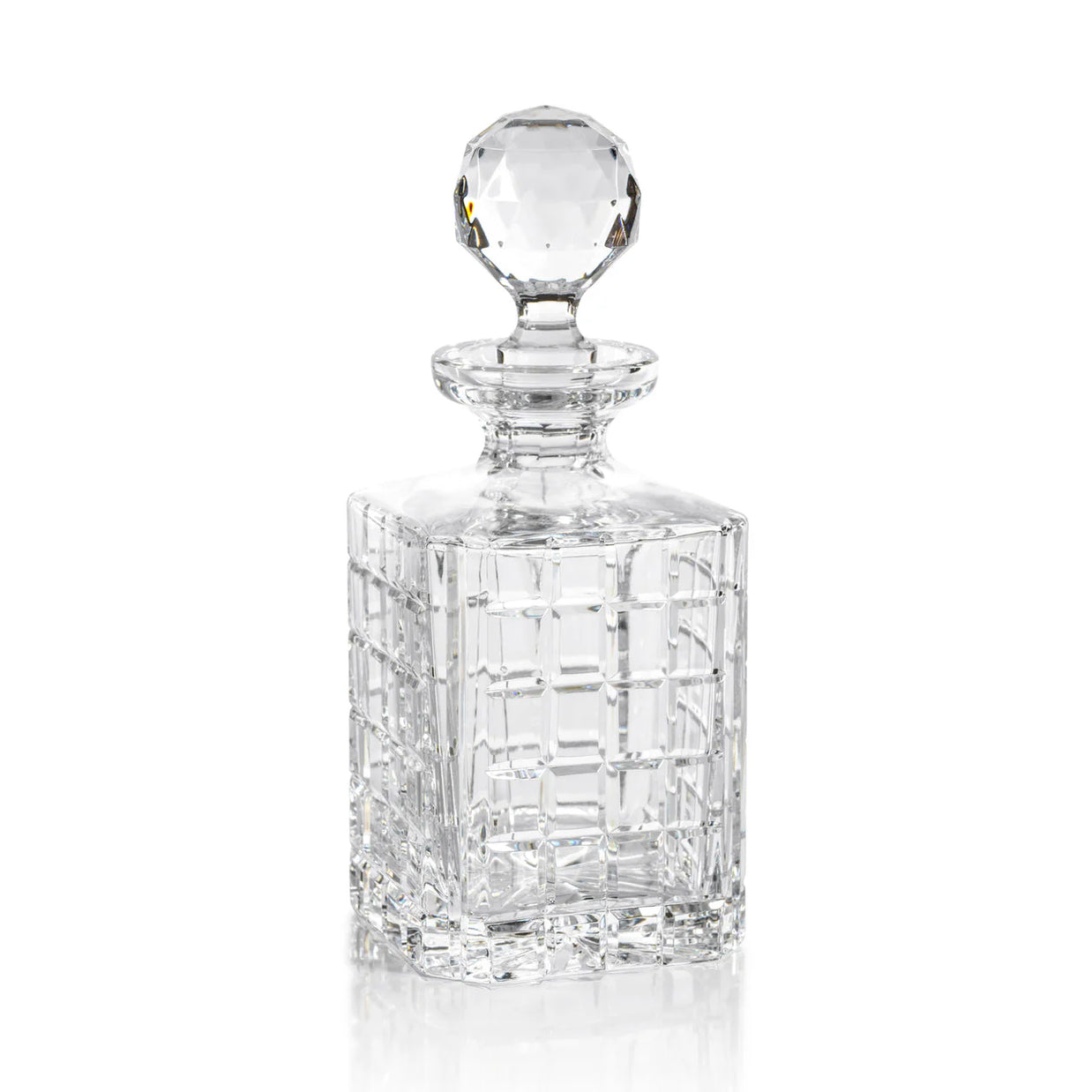 BELMORE CRYSTAL GLASS WHISKEY & BRANDY DECANTER