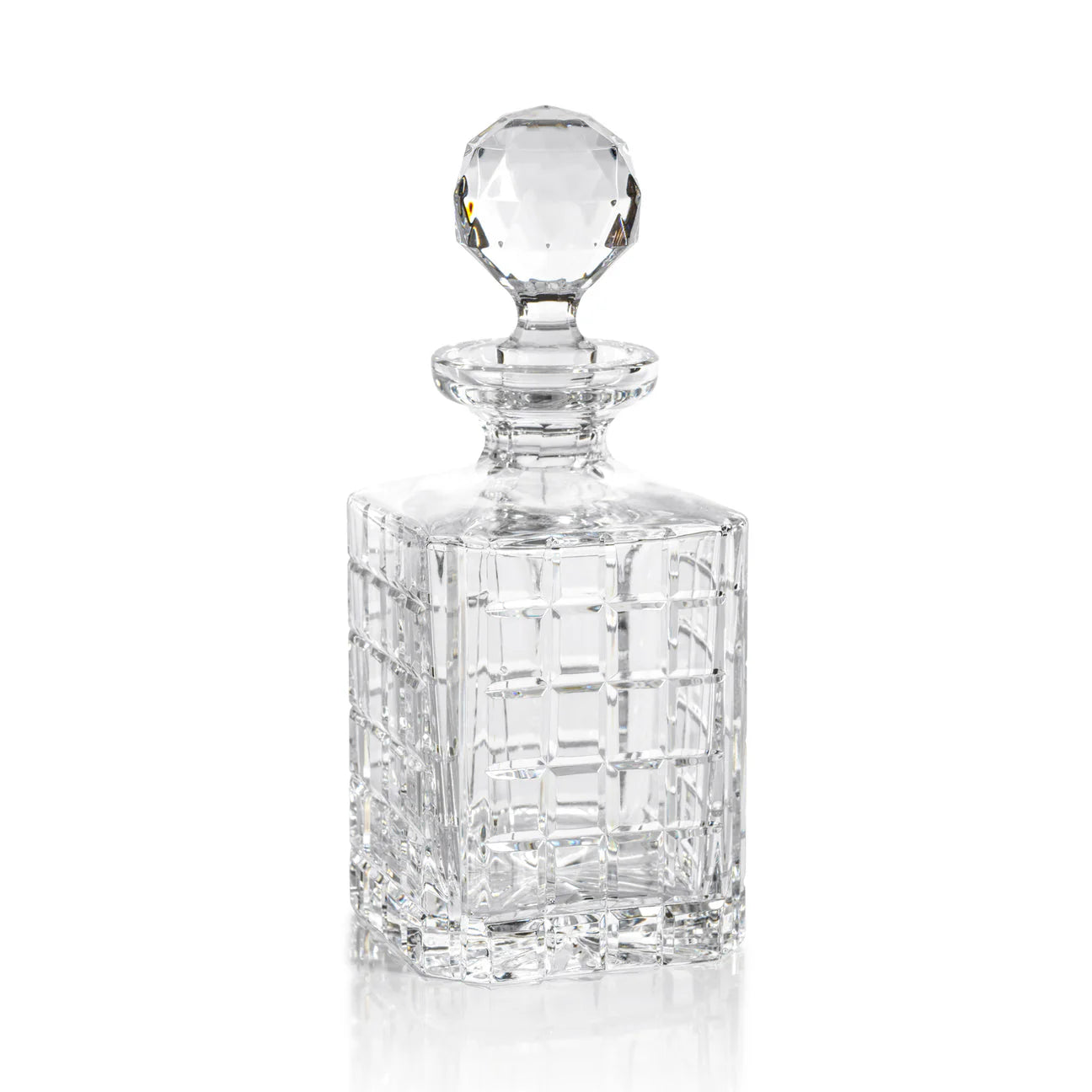 BELMORE CRYSTAL GLASS WHISKEY & BRANDY DECANTER