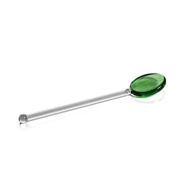 BAGLIONI GLASS SPOON SET OF 4 - BOXED - GREEN
