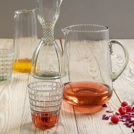 RUFFLE GLASS PITCHER