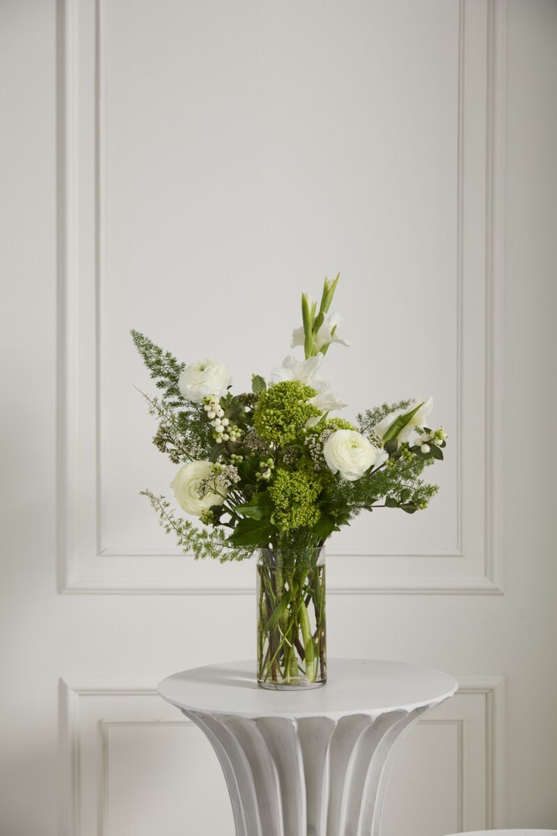 CLEAR CYLINDER VASE 4X8