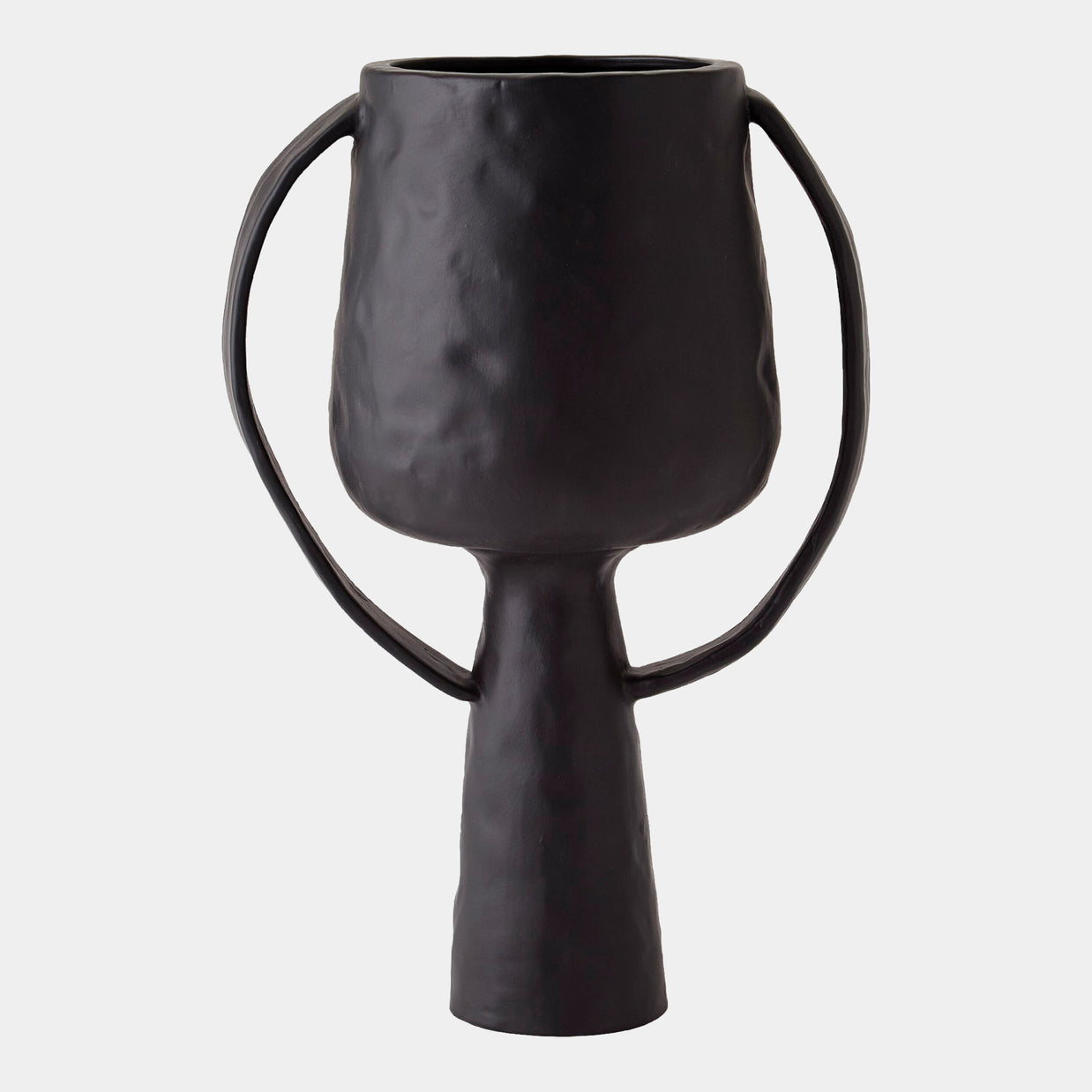 Aquitaine Vase-Matte Black-Tall