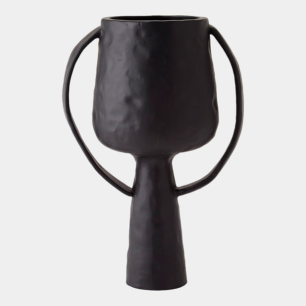 Aquitaine Vase-Matte Black-Tall