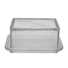 PRESSED GLASS BUTTER DISH