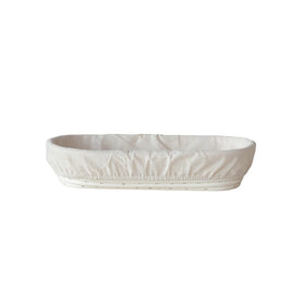RATTAN BANNETON BREAD PROOFING BASKET W/ COTTON LINING