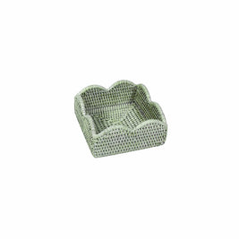 RATTAN SCALLOP COCKTAIL NAP HLD-GREEN