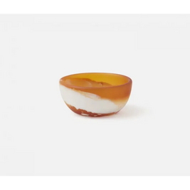 HUGO - AMBER SWIRLED MINI SERVING BOWL RESIN PACK/2