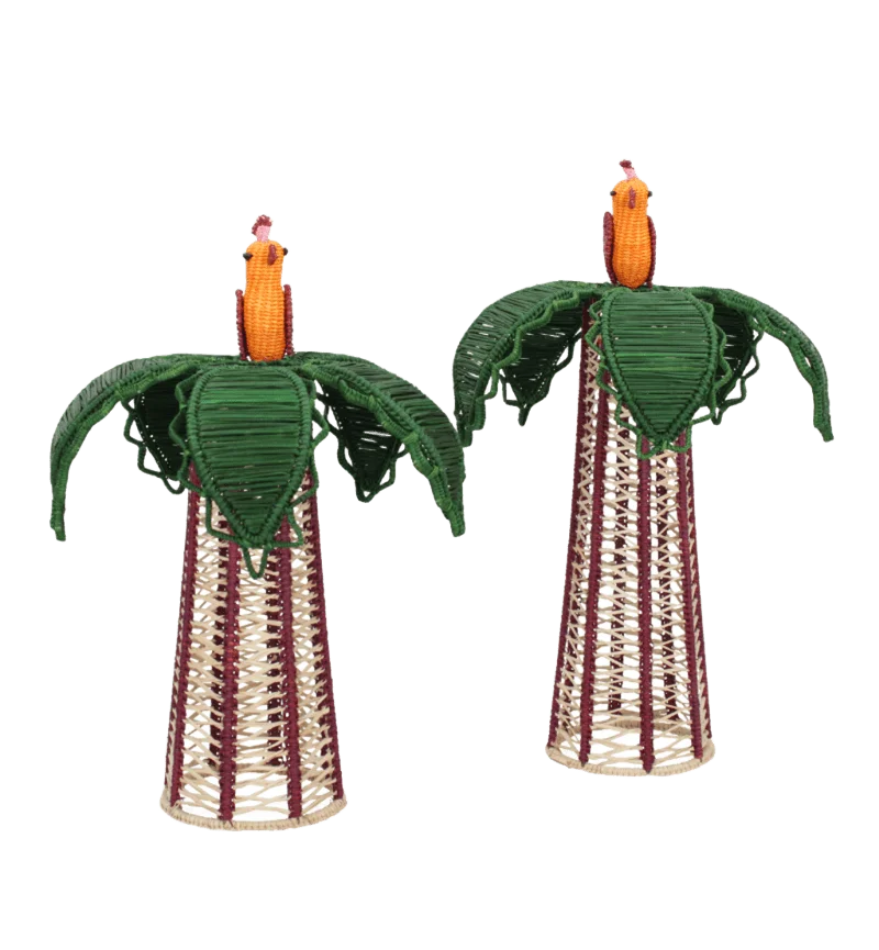 PALM BIRD CANDLE HOLDER & FLOWER VASE