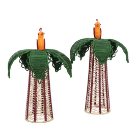PALM BIRD CANDLE HOLDER & FLOWER VASE