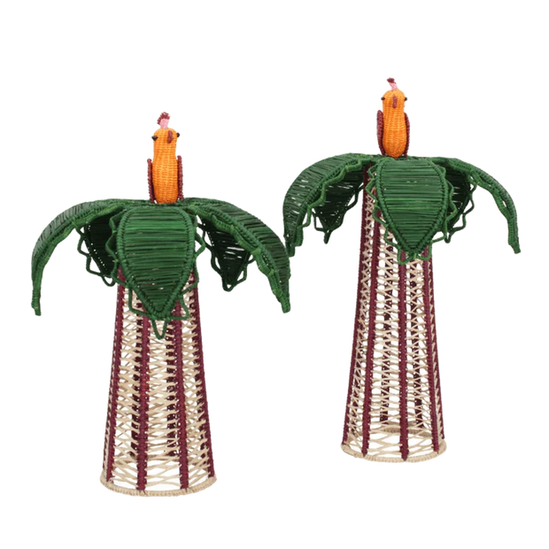 PALM BIRD CANDLE HOLDER & FLOWER VASE