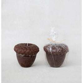 UNSCENTED ACORN SHAPED CANDLE