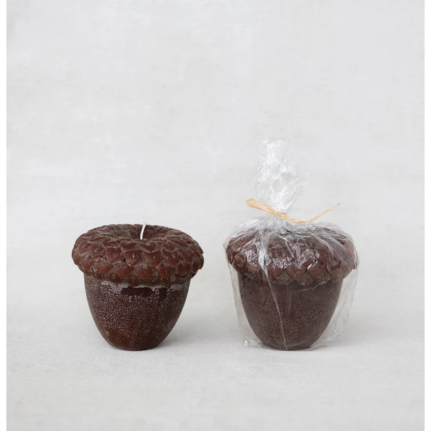 UNSCENTED ACORN SHAPED CANDLE