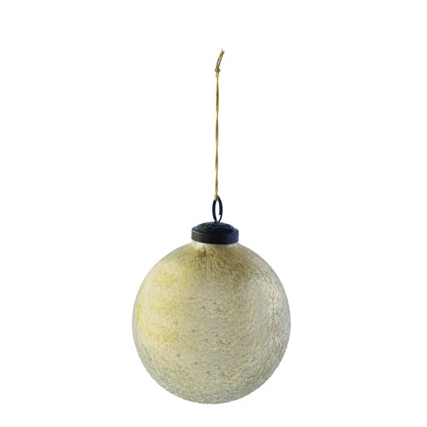 RECYCLED GLASS SEEMED BALL ORNAMENT