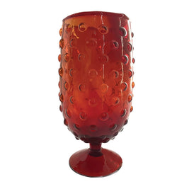 12 oz. GLASS HOBNAIL STEMMED DRINKING GLASS