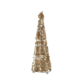 METAL & GLASS BEAD CHRISTMAS TREE