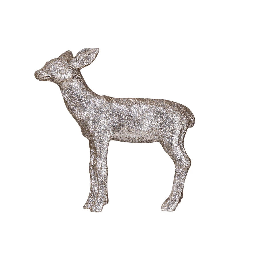 RESIN DEER W/ GLITTER