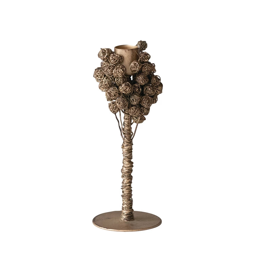 METAL TAPER HOLDER WITH WIRE CLUSTERS MEDIUM