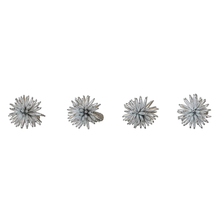 HANDMADE SNOWFLAKE NAPKIN RINGS - SET OF 4