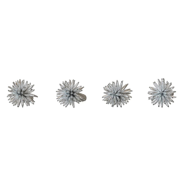 HANDMADE SNOWFLAKE NAPKIN RINGS - SET OF 4