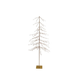 PRE - LIT PLASTIC TREE WITH PLUG & 216 LED LIGHTS KD