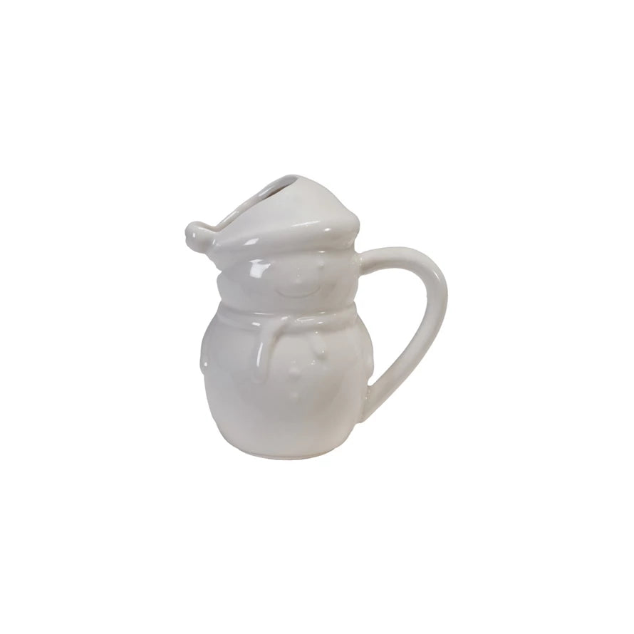 4OZ. STONEWARE SNOWMAN SHAPED - WHITE