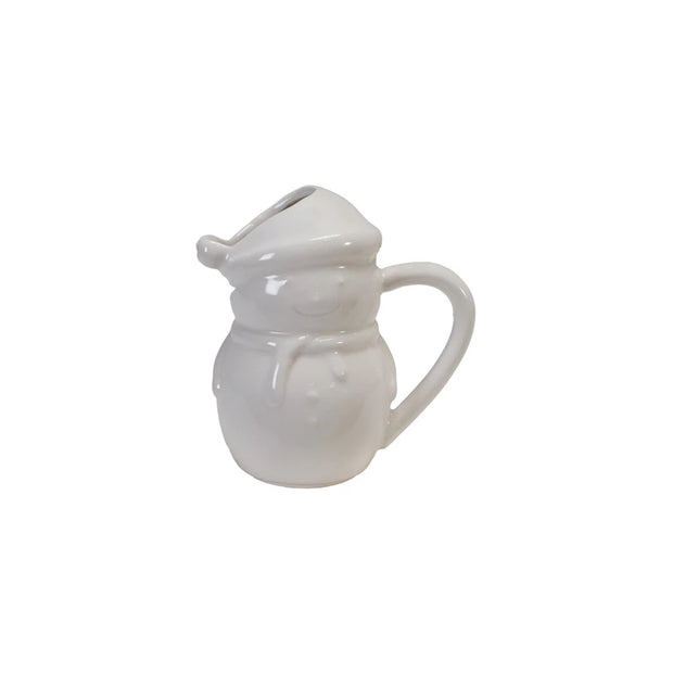 4OZ. STONEWARE SNOWMAN SHAPED - WHITE