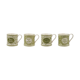 STONEWARE MUG WITH HOLIDAY DESIGN & SAYING, 4 STYLES