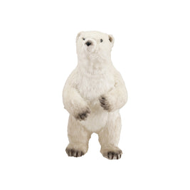 FAUX FUR & FOAM STANDING POLAR BEAR